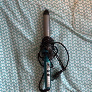 Silver and Black Curling Iron